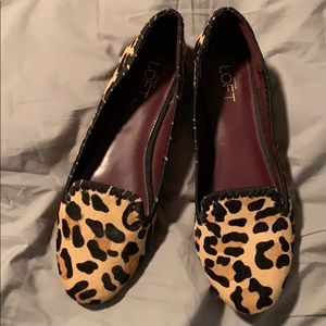 Furry Leopard Flats